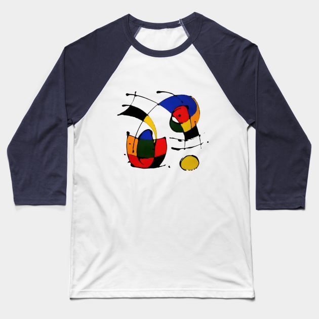 Art School Modernism in the style of Kandinsky Baseball T-Shirt by Closeddoor